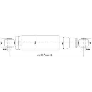 Амортизатор задний L=R FIAT DUCATO 2J 2006-2014 FEBEST 25110-002R фото 2