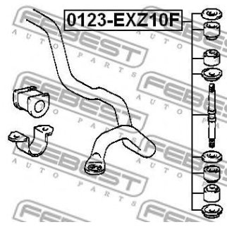 Стойка переднего стабилизатора FEBEST 0123-EXZ10F фото