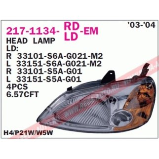 Фара правая DEPO 217-1134R-LD-EM фото