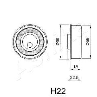 Ролик-натяжитель ремня ГРМ ashika 45-0H-022 фото