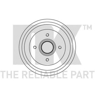 Барабан тормозной задний в сборе с кольцом АБС и подшипником (203x43mm) / CITROEN C2,C3,PEUGEOT 1007 фото