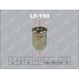 Фильтр топливный LYNXauto LF-190 фото