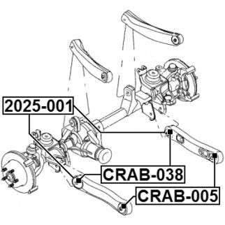 CRAB-038_сайлентблок переднего продольного рычага! Jeep Grand Cherokee 97-04 фото 2