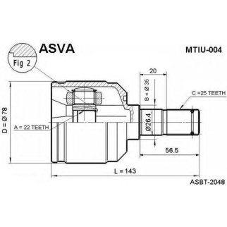 ШРУС ВНУТРЕННИЙ 22x35x25 фото