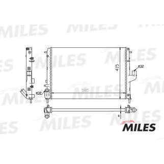 Радиатор основной MILES ACRM037 фото