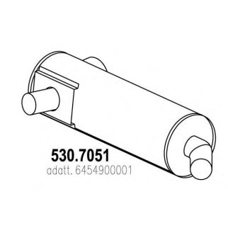 Глушитель передний ASSO 530.7051 фото