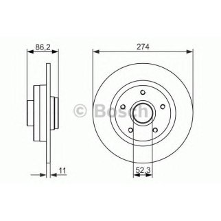 0 986 479 682_диск торм.задний! без подш.и без кольц.ABSRenault Scenic 2.0T/2.0DCi/Grand Sceniс 09> фото