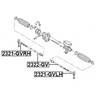 2322-GV_тяга рулевая! с г/у Audi A3, VW Golf V all 03> фото 2
