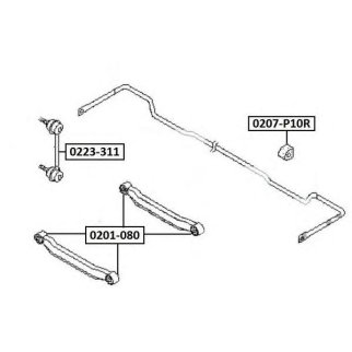 Сайлентблок ASVA 0201-080 фото