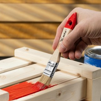 Кисть плоская "Стандарт" 1", натуральная щетина MATRIX фото 10