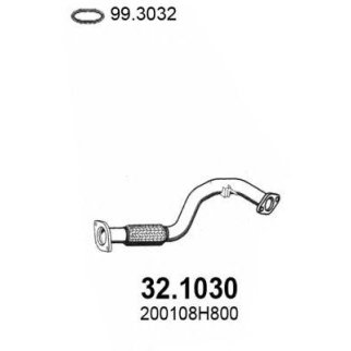 Приемная труба глушителя ASSO 32.1030 фото