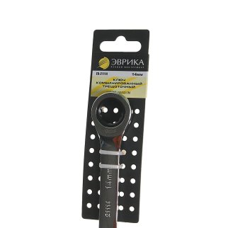 Ключ комбинированный 14мм трещоточный ЭВРИКА фото 1