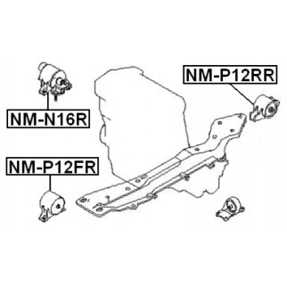 Опора двигателя задняя FEBEST NM-P12RR фото 2