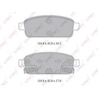 Колодки тормозные задние дисковые к-кт LYNXauto BD-1811 фото