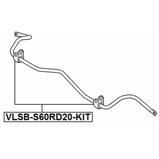 VLSB-S60RD20-KIT_втулка стабилиз.задн.к-кт!2штVolvo S60 II/S80 II/V60 I/V70 III/XC60 I/XC70 III 06> фото 2