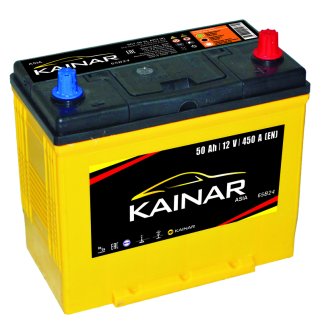 Аккумуляторная батарея KAINAR Asia 6СТ 50 VL АПЗ обр.тн.кл. 050K2400 236х129х220 Казахстан (JIS-65B2 фото