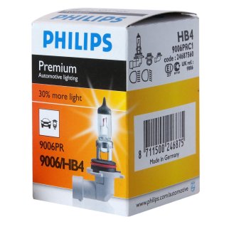Лампа 12V HB4 55W +30% PHILIPS Premium 1 шт. картон 9006PRC1 фото 1
