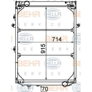 Радиатор основной Hella 8MK 376 709-561 фото 3