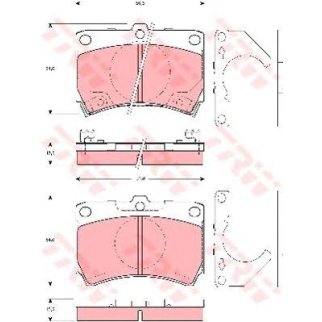 Колодки тормозные передние к-кт TRW GDB3252 фото