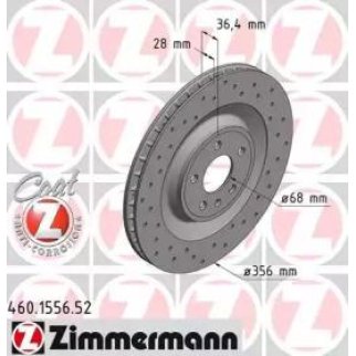 Диск тормозной Zimmermann 460.1556.52 фото