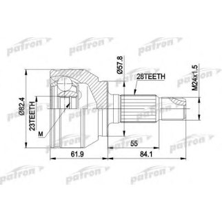 Шрус привода PATRON PCV1514 фото