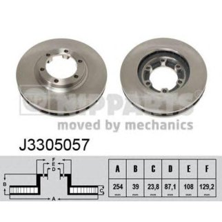 Диск тормозной передний NIPPARTS J3305057 фото