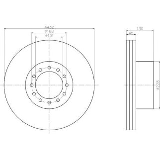 Диск тормозной передний вентилируемый TEXTAR 93087200 фото