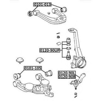 Опора шаровая ASVA 0120-90L фото