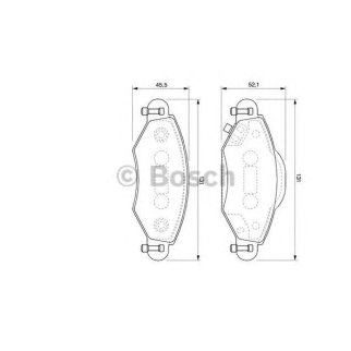 Колодки тормозные передние к-кт BOSCH 0 986 424 788 фото