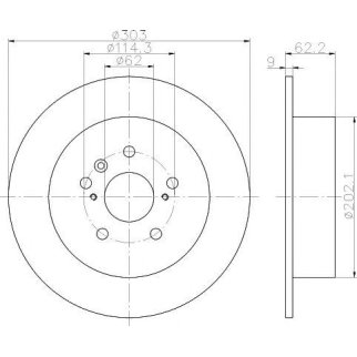 Диск тормозной задний MINTEX MDC1513 фото