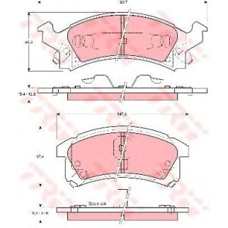 Колодки тормозные передние к-кт TRW GDB4002 фото
