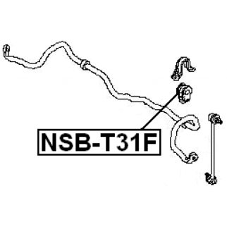 Втулка (сайлентблок) переднего стабилизатора FEBEST NSB-T31F фото 2 Втулка (сайлентблок) переднего стабилизатора FEBEST NSB-T31F фото 2