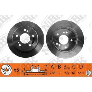 Диск тормозной задний для Mercedes A2024230012 фото