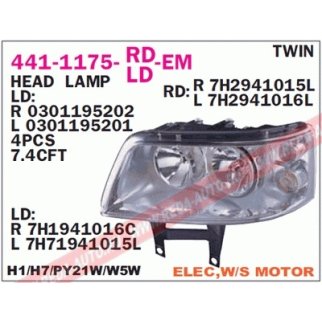 Фара левая DEPO 441-1175L-LD-EM фото