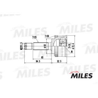 ШРУС HYUNDAI ATOS 1.0/1.1 01- нар.(ABS) фото 3