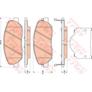 Колодки передние Hyundai Genesis 3.8 08> TRW GDB3483 фото