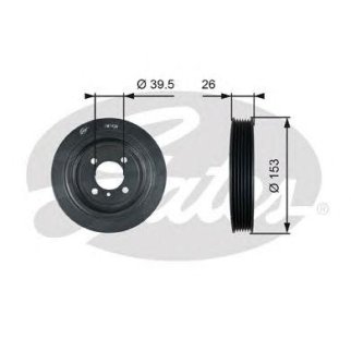 Шкив коленвала GATES TVD1129 фото