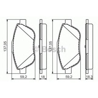 Колодки тормозные передние к-кт BOSCH 0 986 494 564 фото