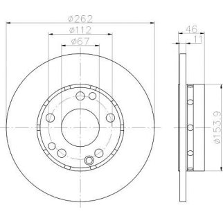 Диск тормозной передний не вентилируемый MINTEX MDC351 фото