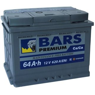 Аккумуляторная батарея BARS Premium 6СТ 64 обр.620А 242х175х190 Казахстан фото