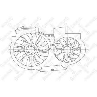 29-99272-SX_вентилятор охлаждения! большой, 380 мм Audi A4 2.0i 00-04 фото