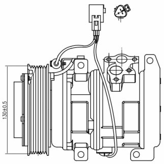 Компрессор кондиц. для а/м Toyota Camry (01-) 2.0i/2.4i (LCAC 1970) фото 3