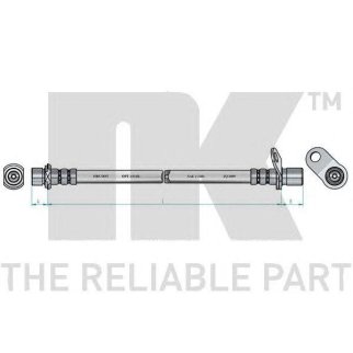 Шланг тормозной TOYOTA AVENSIS 97-03 зад. прав. фото