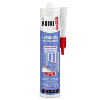 Герметик силиконовый универсальный прозрачный 280 мл KUDO KSK100 фото