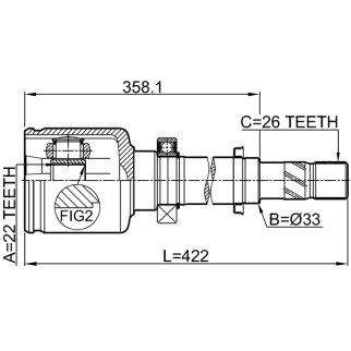 ШРУС внутренний FEBEST 2411-KANIIRH фото 2
