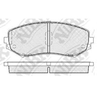 Колодки тормозные передние к-кт NiBK PN9802 фото