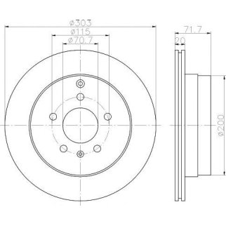 Диск тормозной задний MINTEX MDC2020 фото