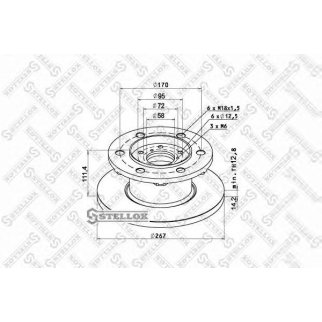 85-00735-SX_диск тормозной передний!Iveco Daily 2.5/2.8 78> фото