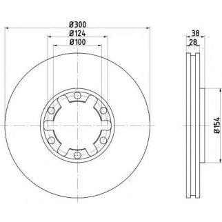 Диск тормозной передний вентилируемый MINTEX MDC1754 фото