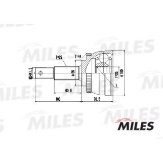 ШРУС NISSAN MAXIMA IV A33/X-TRAIL T30 2.0-3.0 00-13 нар. +ABS фото